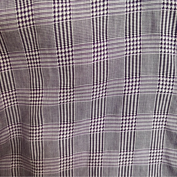 Men’s Boss Purple Windowpane Button Down Dress Shirt - 16 Sharp Fit - Picture 2 of 9